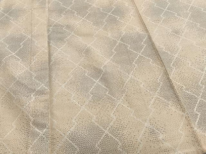 平和屋着物▽上質な紬 単衣 松皮菱文 正絹 逸品 CAAS2463xi