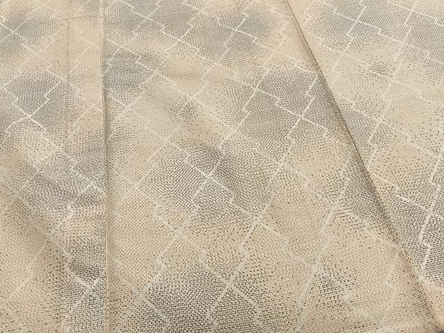 平和屋着物▽上質な紬 単衣 松皮菱文 正絹 逸品 CAAS2463xi