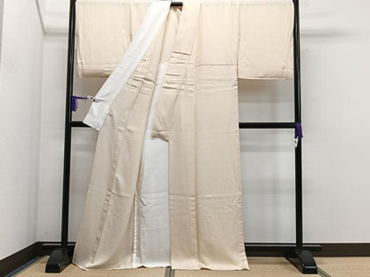 平和屋着物▽上質な色無地 単衣 色紙地紋 人色 正絹 逸品 CAAS2464xi
