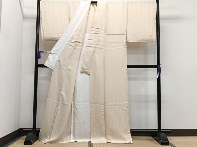 平和屋着物▽上質な色無地 単衣 色紙地紋 人色 正絹 逸品 CAAS2464xi