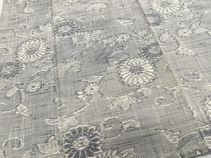 平和屋着物▽上質な紬 単衣 花唐草文 正絹 逸品 CAAS2469xi