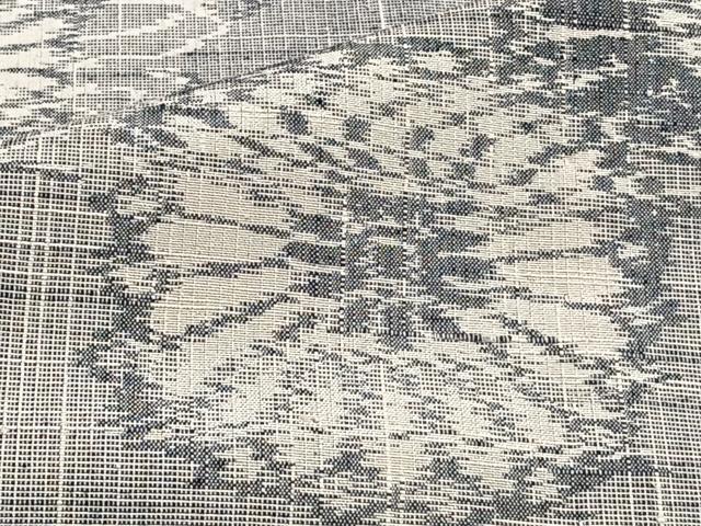 平和屋着物▽上質な紬 単衣 花唐草文 正絹 逸品 CAAS2469xi