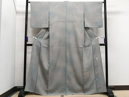 平和屋着物▽上質な小紋 単衣 作家物 ふくれ織 暈し染め 正絹 逸品 CAAS2472xi