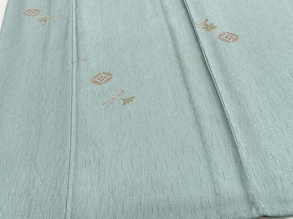 平和屋着物▽上質な小紋 単衣 作家物 七宝花文 正絹 逸品 CAAS2474xi