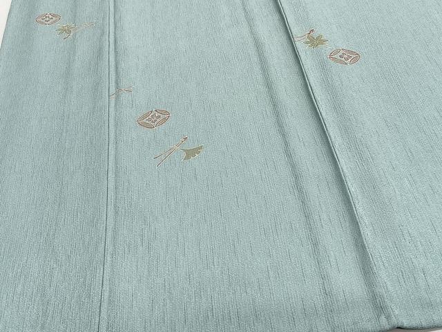 平和屋着物▽上質な小紋 単衣 作家物 七宝花文 正絹 逸品 CAAS2474xi