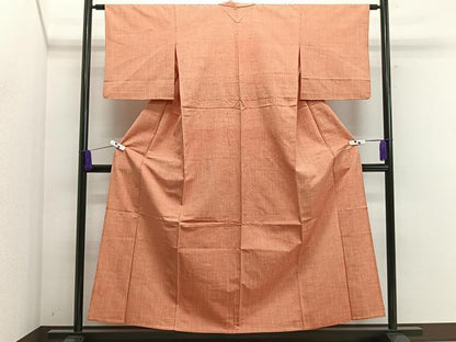 平和屋着物▽上質な紬 単衣 縞 正絹 逸品 CAAS2476xi