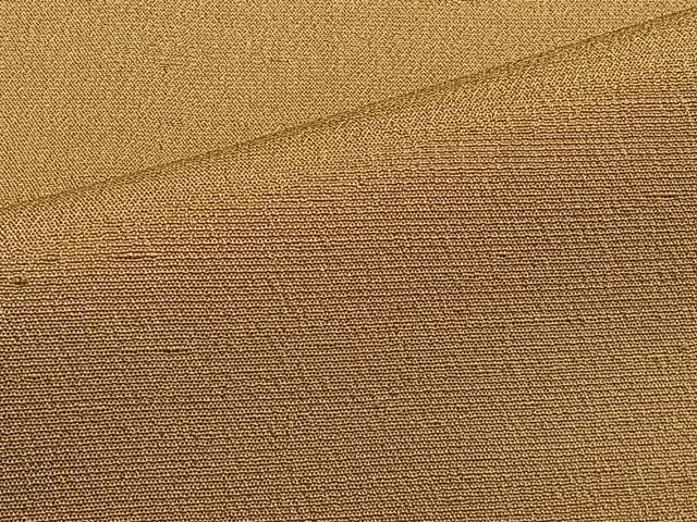 平和屋着物▽上質な色無地 単衣 黄唐茶色 御召縮緬 正絹 逸品 CAAS2477xi