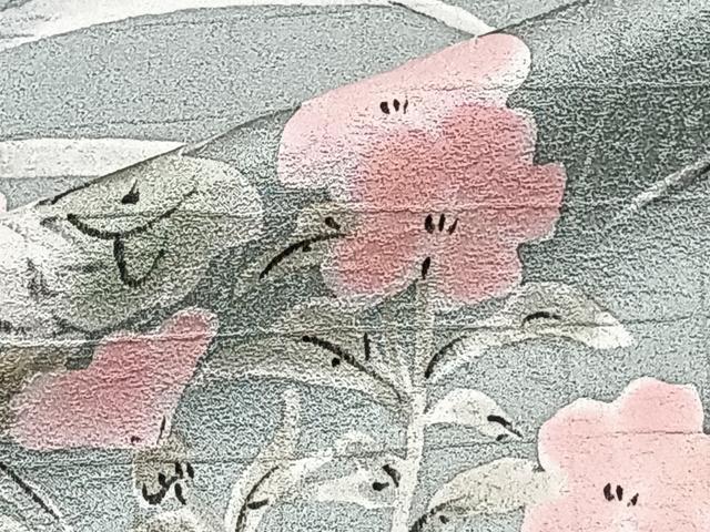 平和屋着物▽訪問着 単衣 枝花文 正絹 逸品 CAAS2479xi