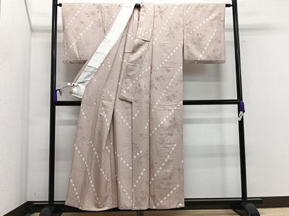 平和屋着物▽上質な小紋 単衣 絞り 辻が花 正絹 逸品 CAAS2480xi