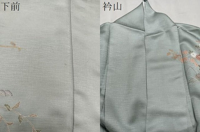 平和屋着物▽訪問着 単衣 風景花鳥文 暈し染め 金彩 正絹 逸品 CAAS2481xi