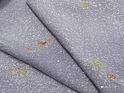 平和屋着物▽上質な小紋 単衣 葡萄蔦の葉文 正絹 逸品 CAAS2489xi