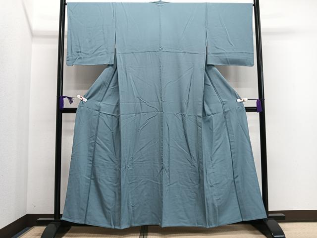平和屋着物▽上質な色無地 単衣 水浅葱色 正絹 逸品 CAAS2490xi