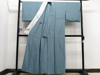 平和屋着物▽上質な色無地 単衣 水浅葱色 正絹 逸品 CAAS2490xi