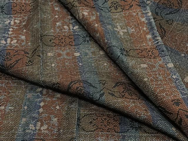 平和屋着物▽上質な紬 単衣 花唐草文 正絹 逸品 CAAS2494xi