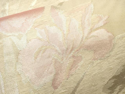 平和屋着物＊夏物 六通柄袋帯 草花文 銀糸 正絹 逸品 CAAS3444eg