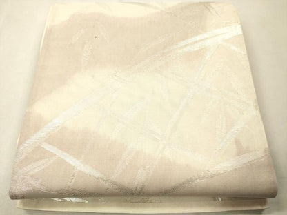 平和屋着物＊夏物　六通柄袋帯　籬笹文　銀糸　正絹　逸品　CAAS3454eg