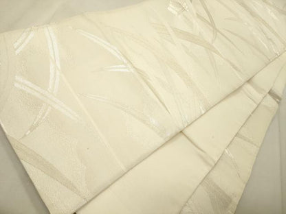 平和屋着物＊夏物 六通柄袋帯 雲取り芝草文 銀糸 正絹 逸品 CAAS3456eg