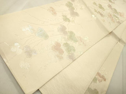 平和屋着物＊夏物 六通柄袋帯 蔦の葉文 金糸 正絹 逸品 CAAS3458eg