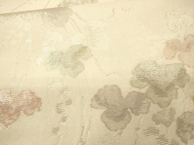 平和屋着物＊夏物 六通柄袋帯 蔦の葉文 金糸 正絹 逸品 CAAS3458eg