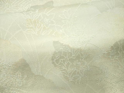 平和屋着物＊夏物　六通柄袋帯　草花文　金銀糸　正絹　逸品　CAAS3460eg