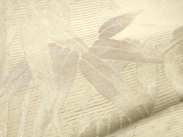 平和屋着物＊夏物 六通柄袋帯 笹竹文 銀糸 正絹 逸品 CAAS3517eg