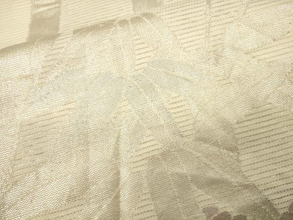 平和屋着物＊夏物 六通柄袋帯 笹竹文 銀糸 正絹 逸品 CAAS3517eg