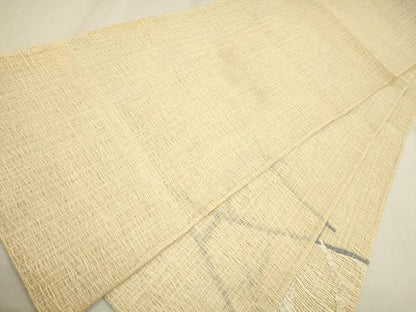 平和屋着物＊夏物　太鼓柄袋帯　露芝文　銀糸　正絹　逸品　CAAS3526eg