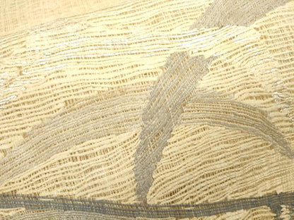 平和屋着物＊夏物　太鼓柄袋帯　露芝文　銀糸　正絹　逸品　CAAS3526eg