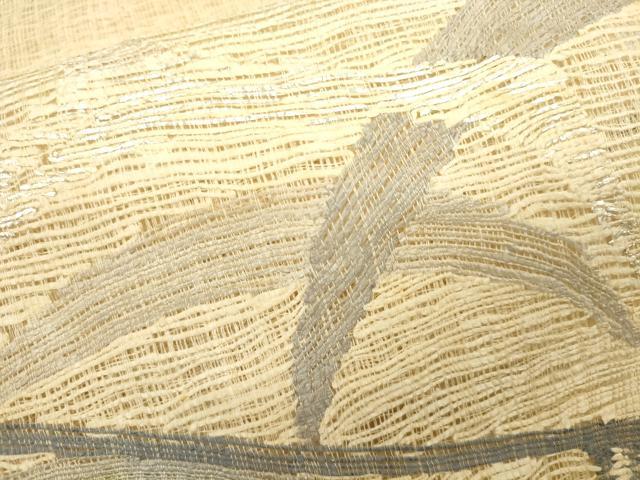 平和屋着物＊夏物　太鼓柄袋帯　露芝文　銀糸　正絹　逸品　CAAS3526eg