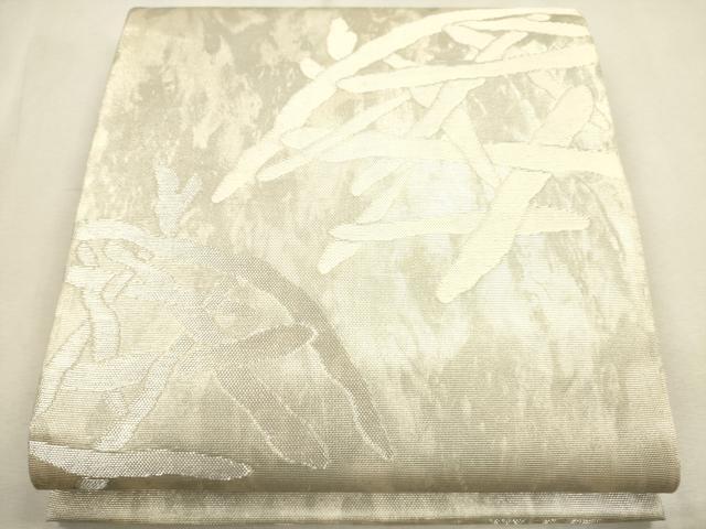 平和屋着物＊夏物　太鼓柄袋帯　籬文　銀糸　正絹　逸品　CAAS3527eg