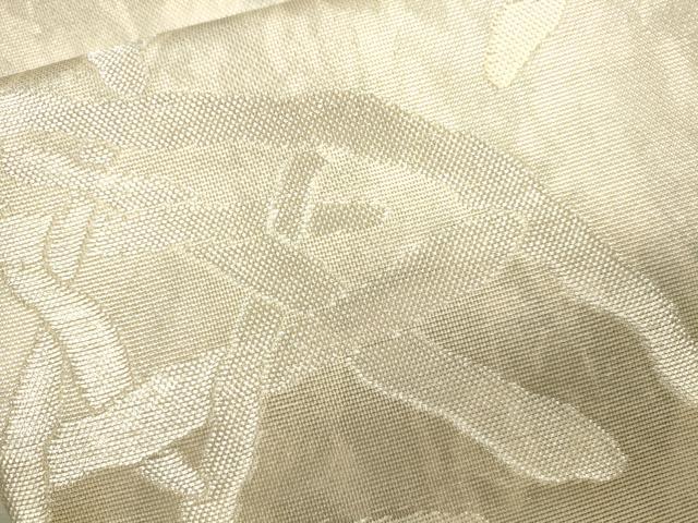 平和屋着物＊夏物　太鼓柄袋帯　籬文　銀糸　正絹　逸品　CAAS3527eg