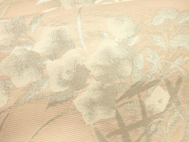 平和屋着物＊夏物　六通柄袋帯　花籠文　銀糸　正絹　逸品　未使用　CAAS3531eg