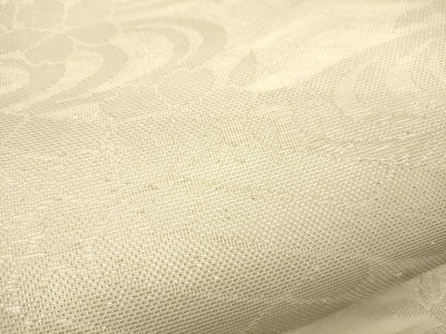 平和屋着物＊夏物　六通柄　本袋帯　流水花筏文　銀糸　正絹　逸品　CAAS3546eg