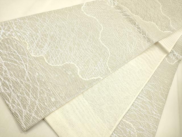 平和屋着物＊夏物 六通柄袋帯 芝草文 銀糸 正絹 逸品 CAAS3555eg