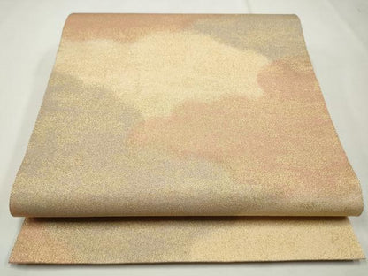 平和屋着物◎砂子綴れ 全通柄袋帯 霞文 金糸 正絹 逸品 CAAS4013qe