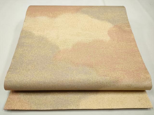 平和屋着物◎砂子綴れ 全通柄袋帯 霞文 金糸 正絹 逸品 CAAS4013qe