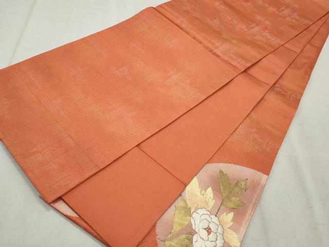 平和屋着物◎太鼓柄袋帯 駒刺繍 草花文 金銀彩 正絹 逸品 CAAS4038qe