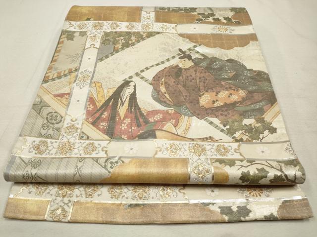 平和屋着物◎六通柄袋帯 天井女人文 金銀糸 正絹 逸品 CAAS4319qe