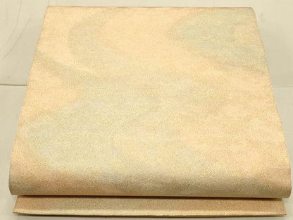 平和屋着物◎全通柄袋帯 砂子綴れ 霞文 金糸 正絹 逸品 CAAS4494ft