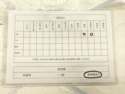 平和屋着物◎六通柄袋帯 唐織 草花文 銀糸 正絹 逸品 CAAS4517ft