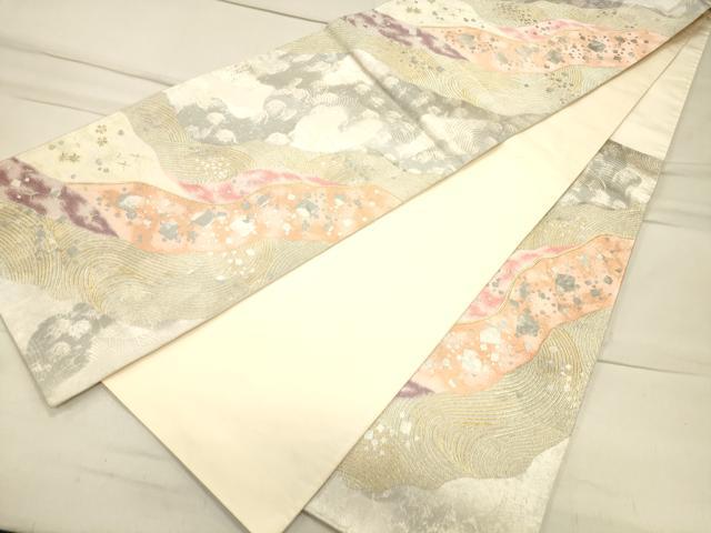 平和屋着物◎六通柄袋帯 唐織 道長吉祥文 金銀糸 引箔 正絹 逸品 CAAS4568ft