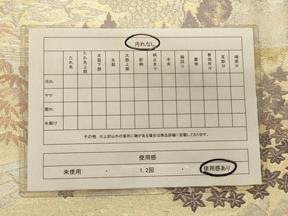 平和屋着物◎六通柄袋帯　風景文　金銀糸　正絹　逸品　CAAS4653ft