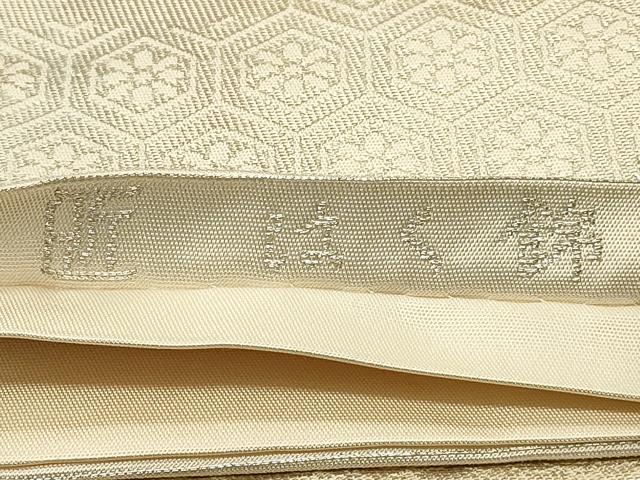 平和屋着物◎六通柄袋帯 道長吉祥文 銀糸 引箔 正絹 逸品 CAAS4682ft