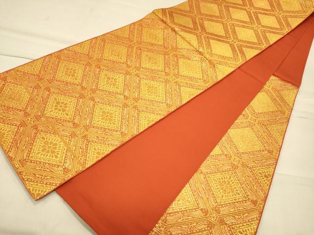 平和屋着物◎六通柄袋帯 正倉院花文 金糸 正絹 逸品 CAAS4695ft