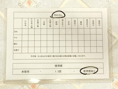 平和屋着物◎六通柄袋帯 唐織 花菱文 銀糸 正絹 逸品 CAAS4710ft