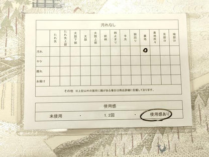 平和屋着物◎六通柄袋帯 仕覆風景文 プラチナ純銀箔二重織 正絹 逸品 CAAS4738ft