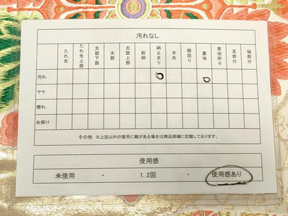 平和屋着物◎六通柄袋帯 唐織 正倉院更紗花文 金糸 正絹 逸品 CAAS4769ft