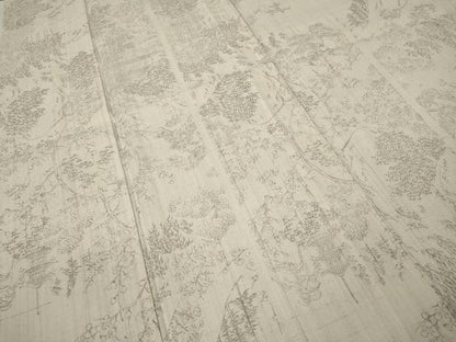 平和屋着物▽生紬 単衣 風景草花文 正絹 逸品 CAAS4829ut