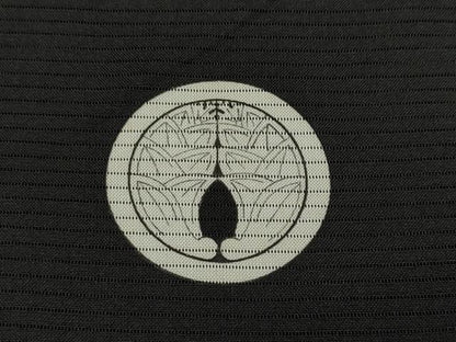 平和屋着物▽男性 スリーシーズン 春夏秋 塵除け 黒紋付 長羽織 絽 正絹 逸品 CAAS5084ut