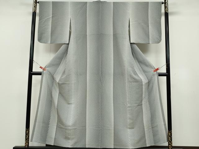 平和屋着物▽小紋　単衣　菱繋ぎ　洗える着物　CAAS5161ut